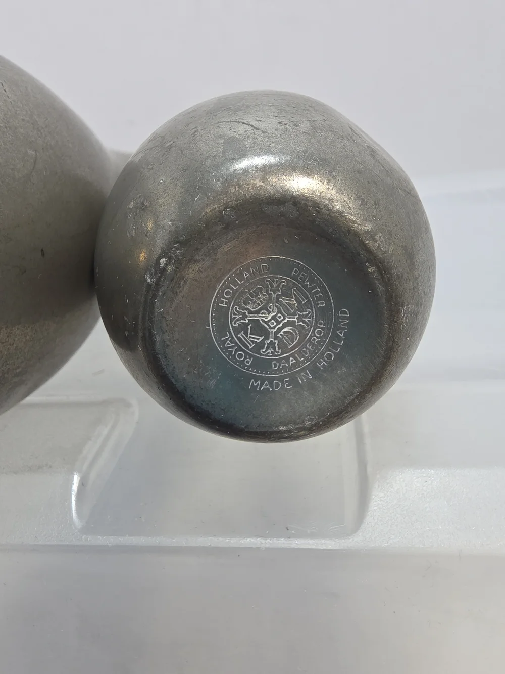 Vintage Royal Holland Pewter Daalderop Bud Vase Pair 8